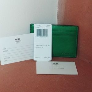 Clover Green Coach Card Wallet